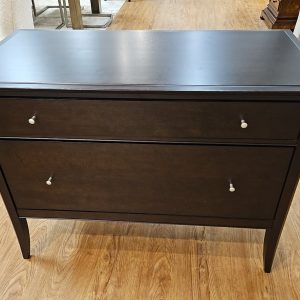 Baronet Espresso Two Drawer Filing Cabinet
