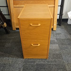 Teak 2-Drawer Filing Cabinet