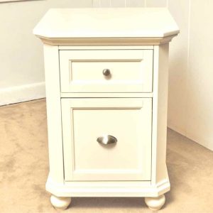Off White 1 Drawer 1 File Drawer File Cabinet